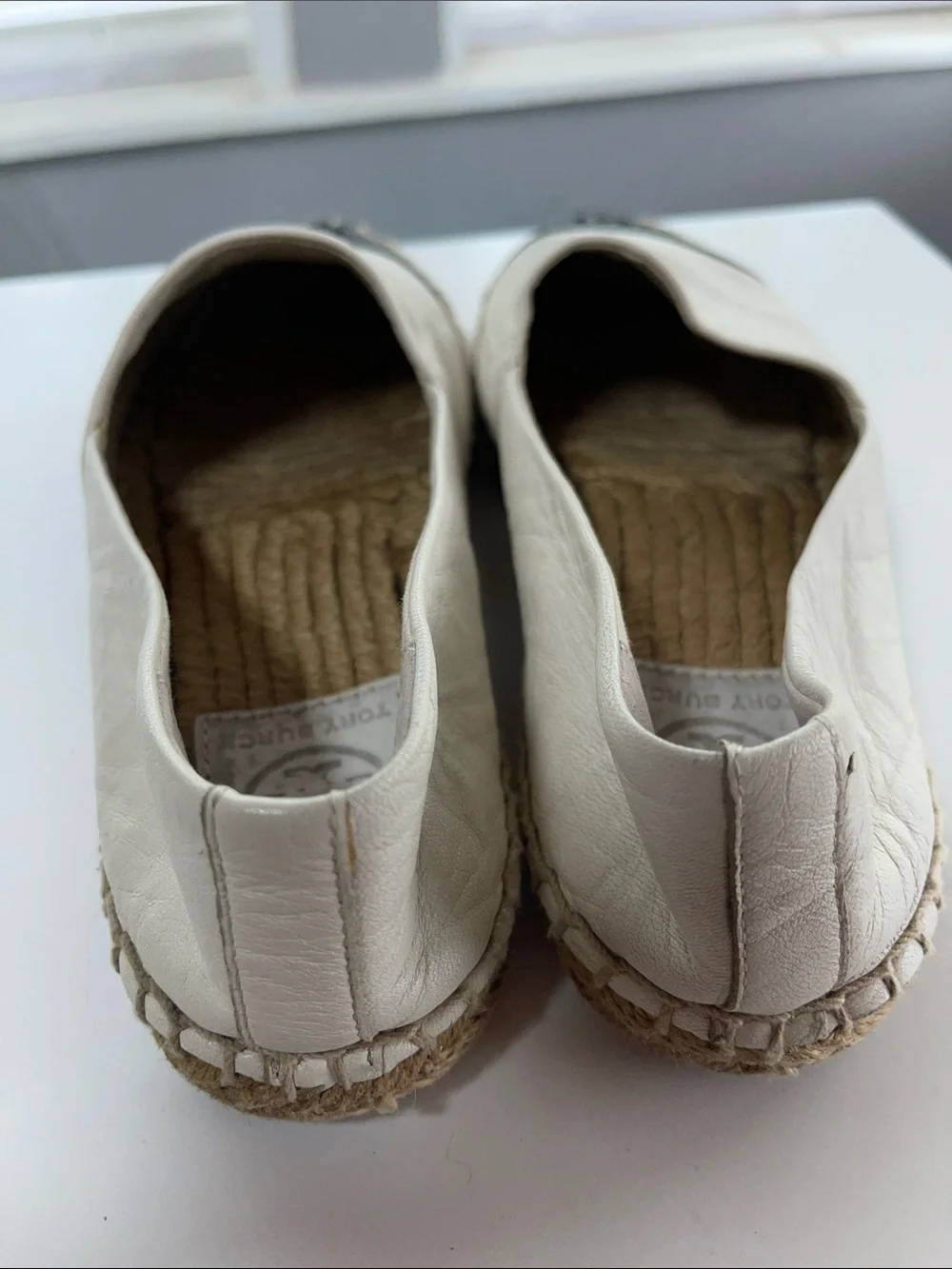 Tory Burch color-block nappa leather cap-toe espadrille flats